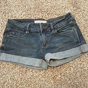 Bullhead black denim shorts